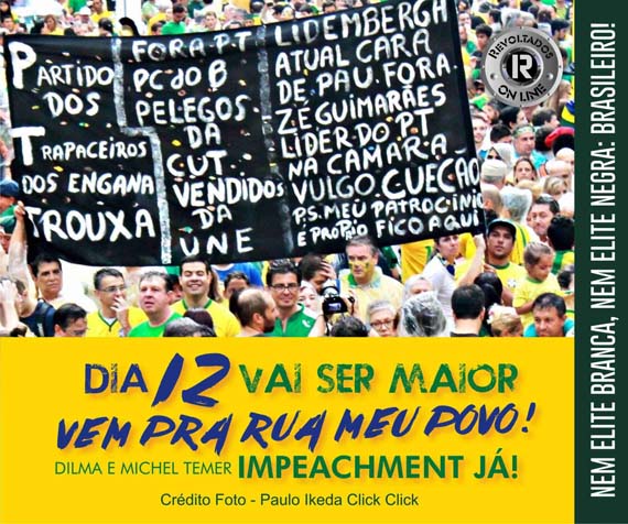 #VemPraRua: Caicó terá protesto contra Dilma Roussef neste domingo